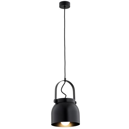 Argon 8281 - Κρεμαστό φωτιστικό οροφής LOGAN 1xE27/15W/230V διάμετρος 20 cm μαύρο
