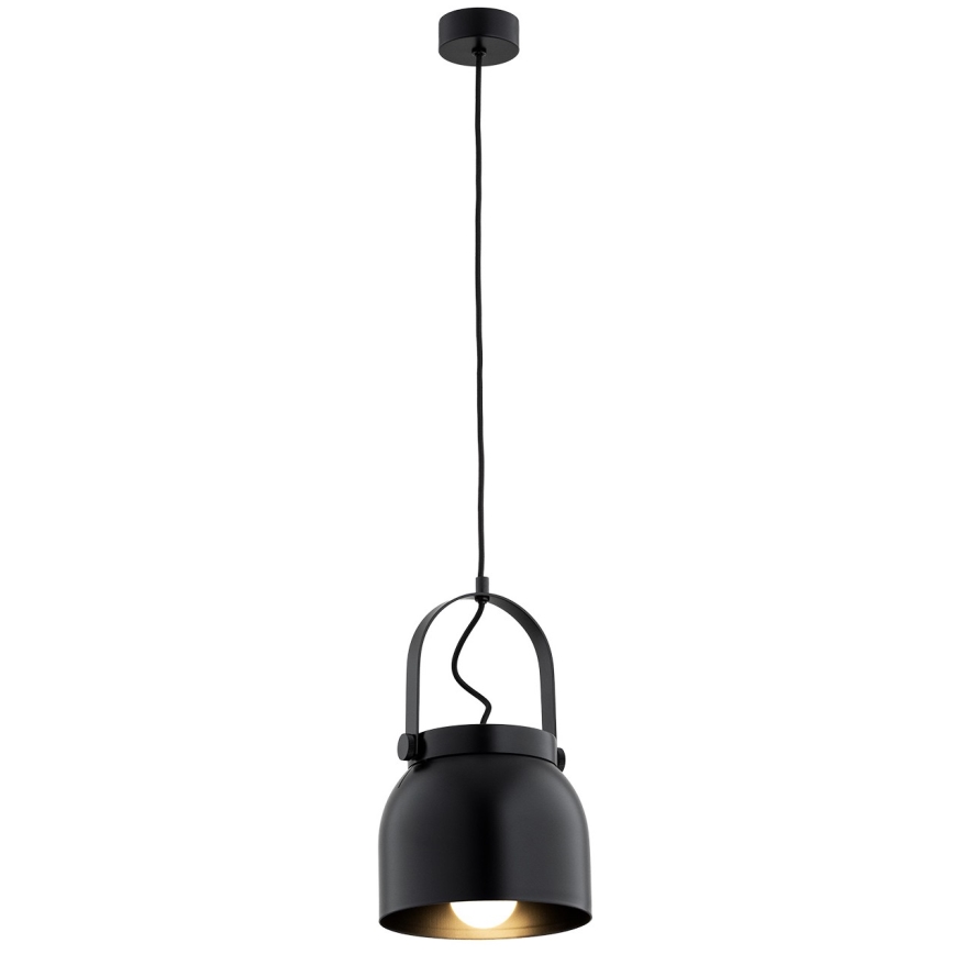 Argon 8281 - Κρεμαστό φωτιστικό οροφής LOGAN 1xE27/15W/230V διάμετρος 20 cm μαύρο