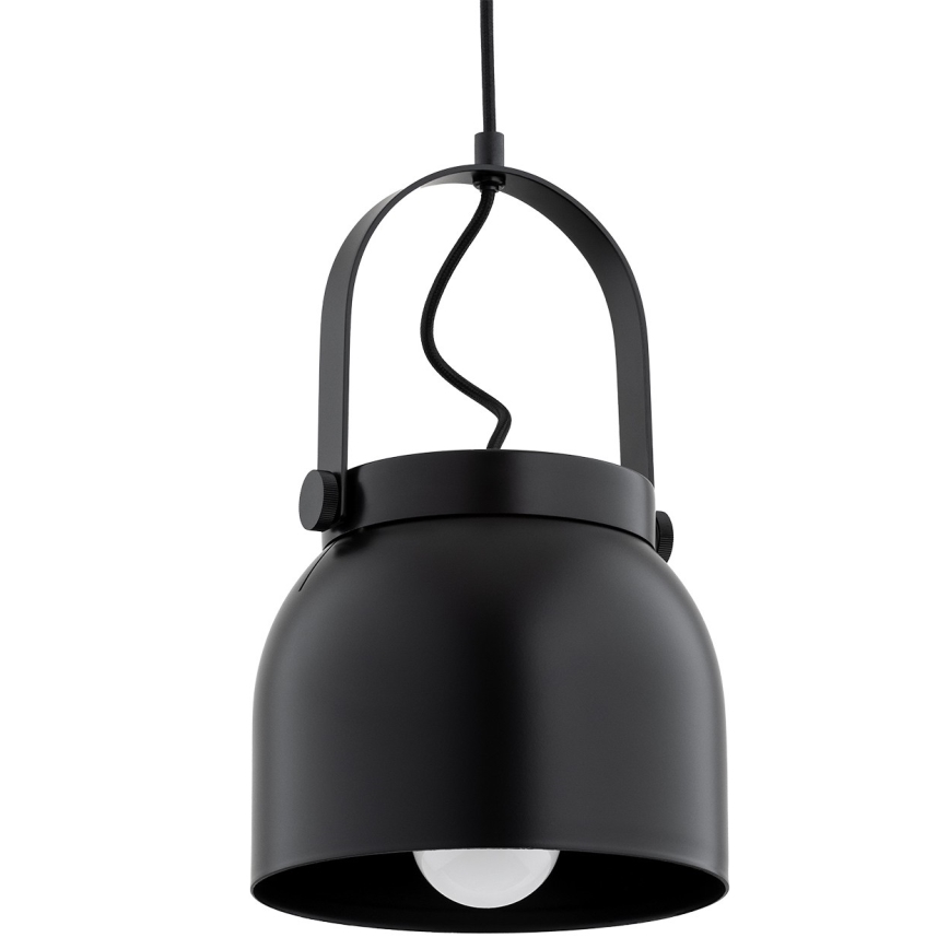 Argon 8281 - Κρεμαστό φωτιστικό οροφής LOGAN 1xE27/15W/230V διάμετρος 20 cm μαύρο