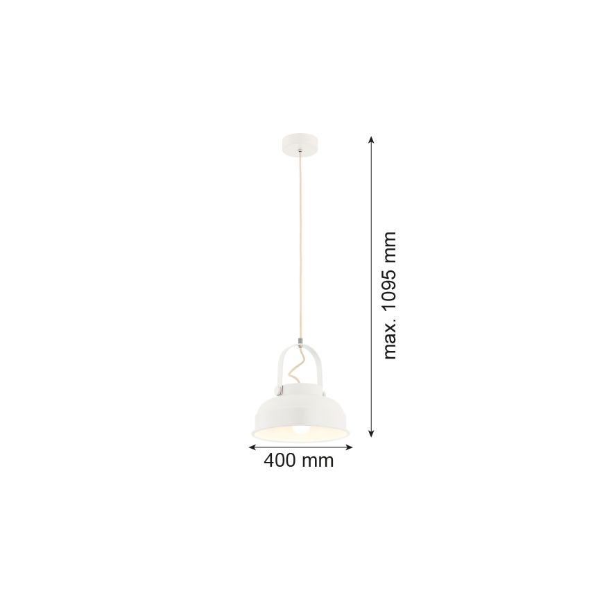 Argon 8284 - Κρεμαστό φωτιστικό οροφής DAKOTA 1xE27/15W/230V λευκό
