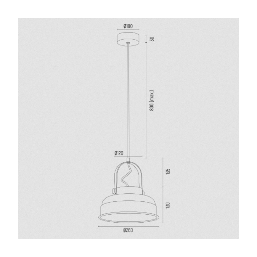 Argon 8285 - Κρεμαστό φωτιστικό οροφής DAKOTA 1xE27/15W/230V μαύρο