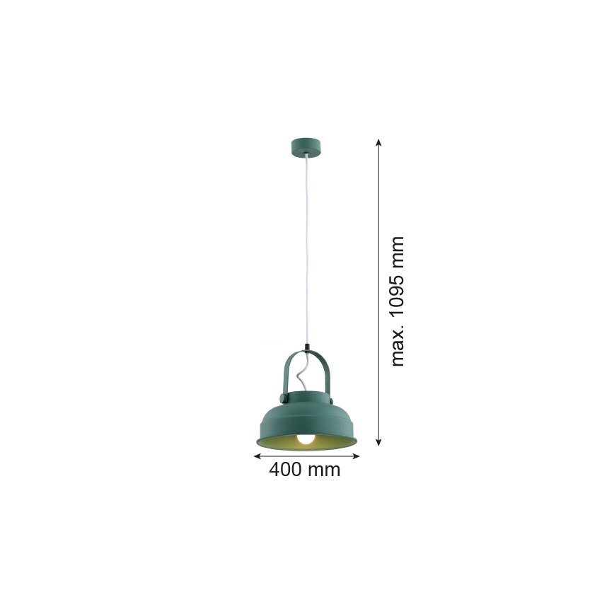 Argon 8287 - Κρεμαστό φωτιστικό οροφής DAKOTA 1xE27/15W/230V πράσινο