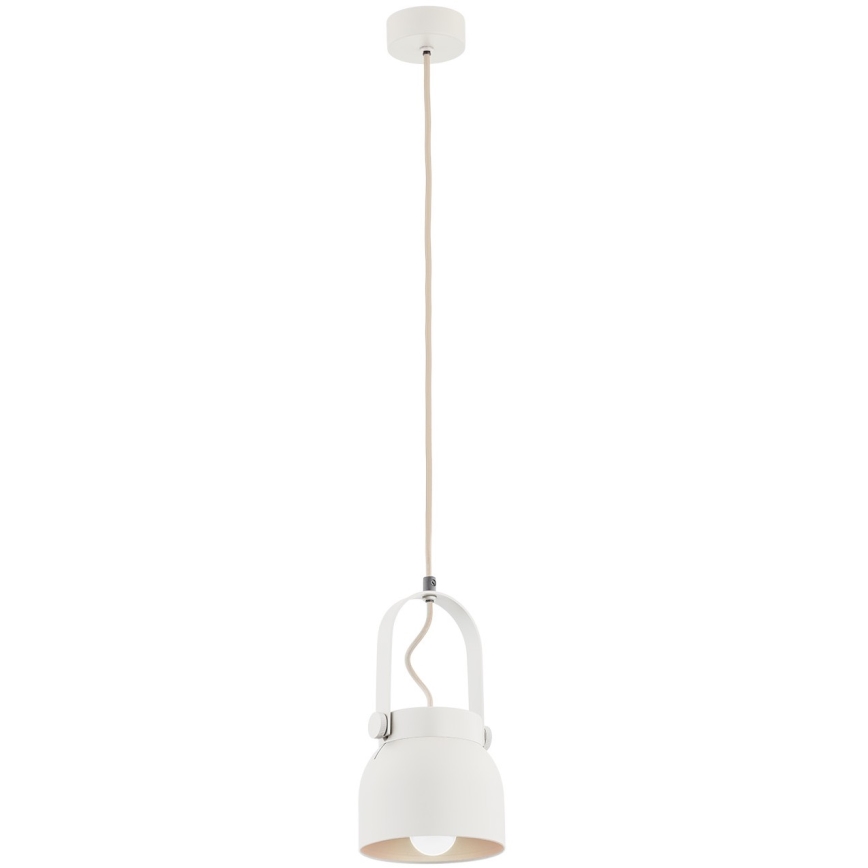 Argon 8290 - Κρεμαστό φωτιστικό οροφής LOGAN 1xE27/15W/230V διάμετρος 14 cm λευκό
