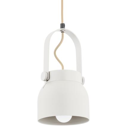 Argon 8290 - Κρεμαστό φωτιστικό οροφής LOGAN 1xE27/15W/230V διάμετρος 14 cm λευκό