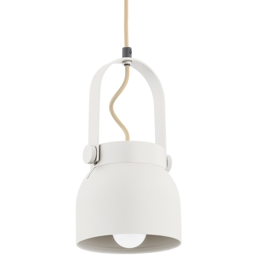 Argon 8290 - Κρεμαστό φωτιστικό οροφής LOGAN 1xE27/15W/230V διάμετρος 14 cm λευκό