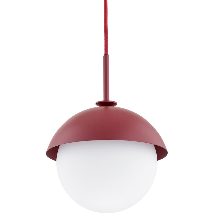 Argon 8296 - Κρεμαστό φωτιστικό οροφής μπάλα CAPPELLO 1xE27/15W/230V κόκκινο