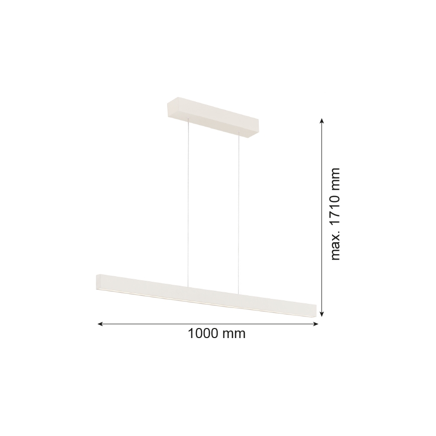 Argon 8302 - Πολύφωτο LED με συρματόσχοινο BALANS LED/35W/230V 3000K κρεμ