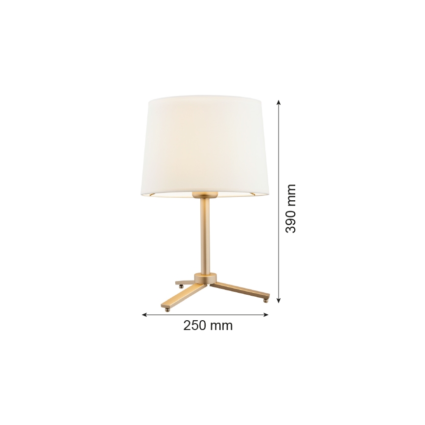 Argon 8318 - Eπιτραπέζια λάμπα CAVALINO 1xE27/15W/230V 39 cm κρεμ/χρυσαφί