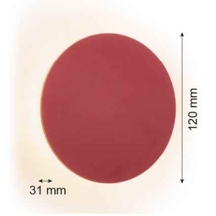 Argon 8320 - Φωτιστικό τοίχου LED OREGON PLUS LED/3W/230V 3000K 12 cm κόκκινο