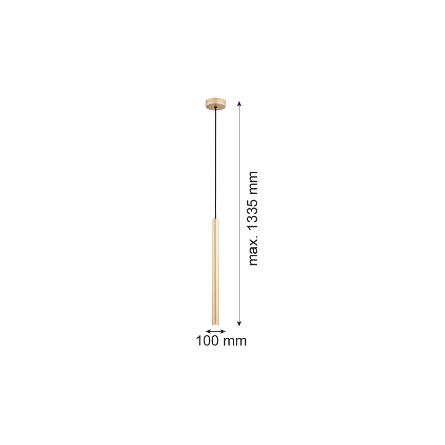 Argon 8327 - Πολύφωτο LED με συρματόσχοινο RIO LED/4,2W/230V 3000K χρυσαφί