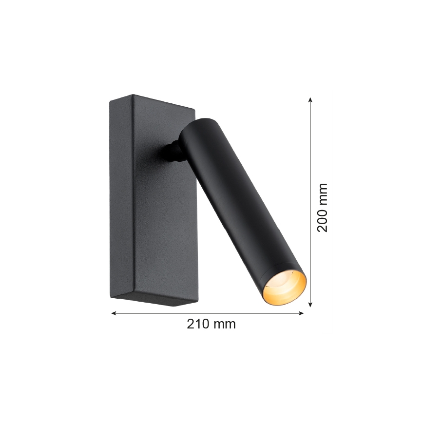 Argon 8328 - Φωτιστικό σποτ τοίχου LED RIO LED/4,2W/230V 3000K μαύρο