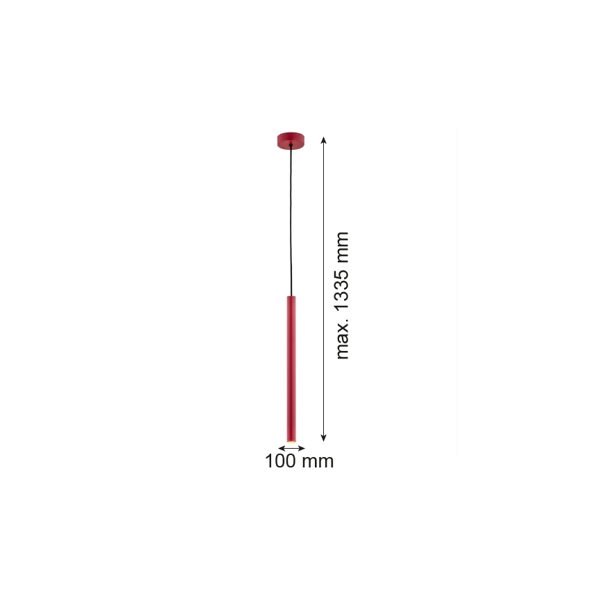 Argon 8331 - Πολύφωτο LED με συρματόσχοινο RIO LED/4,2W/230V 3000K κόκκινο