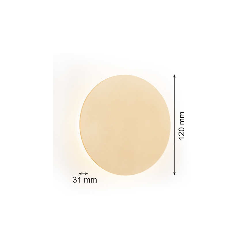 Argon 8350 - Φωτιστικό τοίχου LED OREGON PLUS LED/3W/230V 3000K 12 cm χρυσαφί