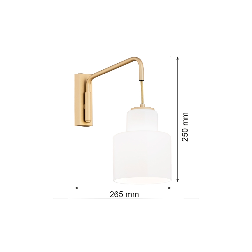 Argon 8371 - Φωτιστικό τοίχου DIUNA 1xE27/15W/230V χρυσαφί