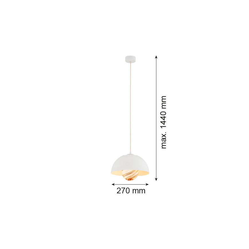 Argon 8443 - Κρεμαστό φωτιστικό οροφής PIAVA 1xE14/7W/230V αλαβάστρο λευκό