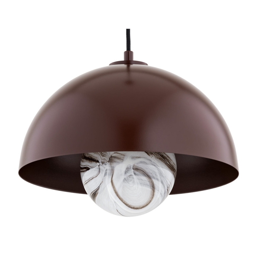 Argon 8444 - Κρεμαστό φωτιστικό οροφής PIAVA 1xE14/7W/230V αλαβάστρο καφέ