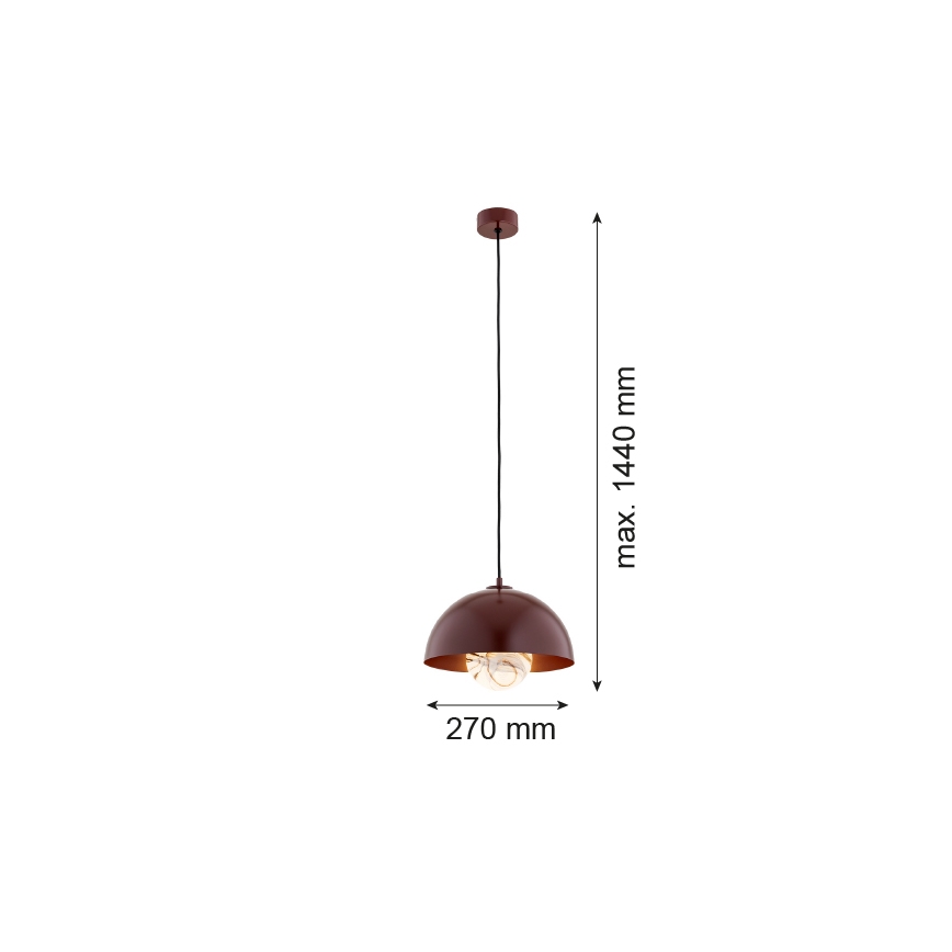 Argon 8444 - Κρεμαστό φωτιστικό οροφής PIAVA 1xE14/7W/230V αλαβάστρο καφέ