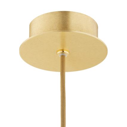 Argon 8448 -Κρεμαστό φωτιστικό οροφήςALMIROS 1xE27/15W/230V διάμετρος 30 cm αλαβάστρο χρυσαφί
