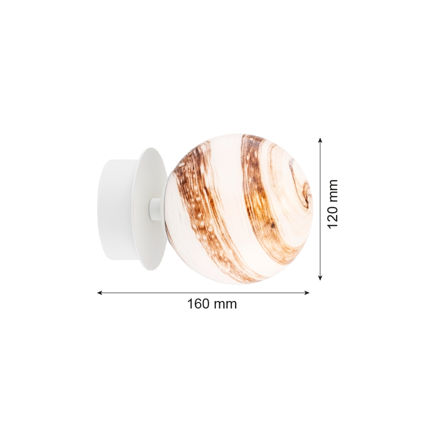Argon 8454 - Φωτιστικό τοίχου FABIO 1xE14/7W/230V αλαβάστρο λευκό