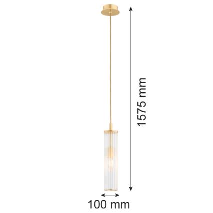 Argon 8489 - Κρεμαστό φωτιστικό οροφής HAMPTON 1xE14/7W/230V χρυσαφί