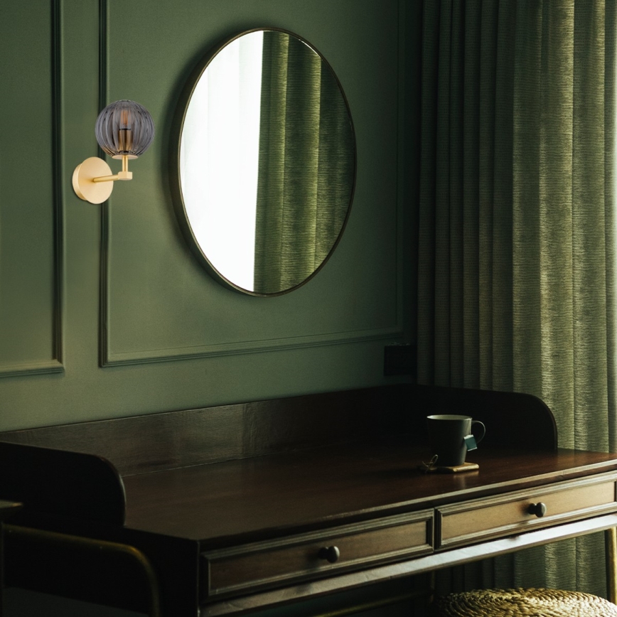 Argon 8508 - Φωτιστικό τοίχου PALOMA 1xE14/7W/230V χρυσό/μαύρο