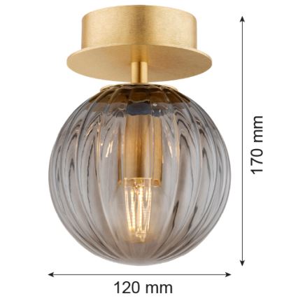 Argon 8510 - Φωτιστικό τοίχου PALOMA 1xE14/7W/230V χρυσαφί/μαύρο