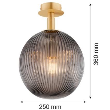 Argon 8511 - Φωτιστικό οροφής PALOMA 1xE27/15W/230V χρυσαφί/μαύρο