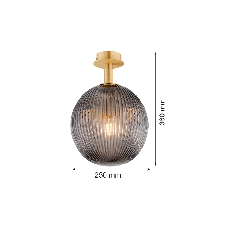 Argon 8511 - Φωτιστικό οροφής PALOMA 1xE27/15W/230V χρυσαφί/μαύρο