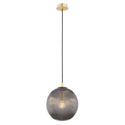 Argon 8513 - Κρεμαστό φωτιστικό οροφής PALOMA 1xE27/15W/230V διάμετρος 25 cm χρυσαφί/μαύρο