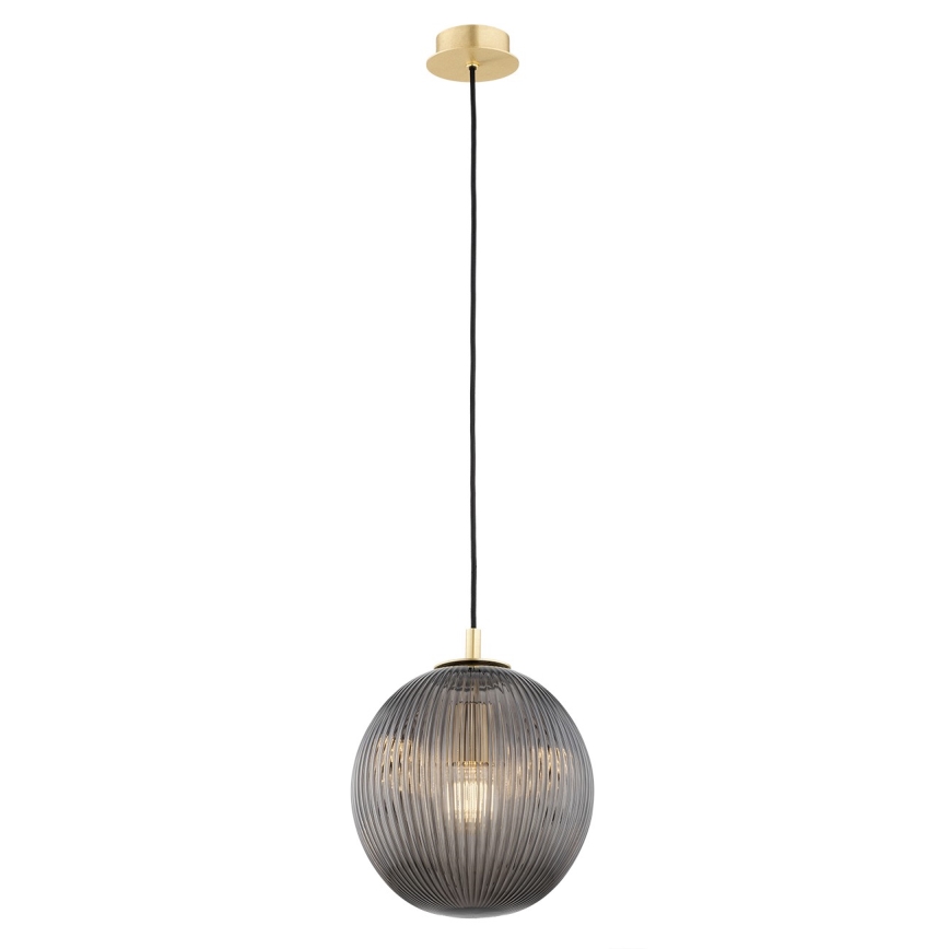 Argon 8513 - Κρεμαστό φωτιστικό οροφής PALOMA 1xE27/15W/230V διάμετρος 25 cm χρυσαφί/μαύρο