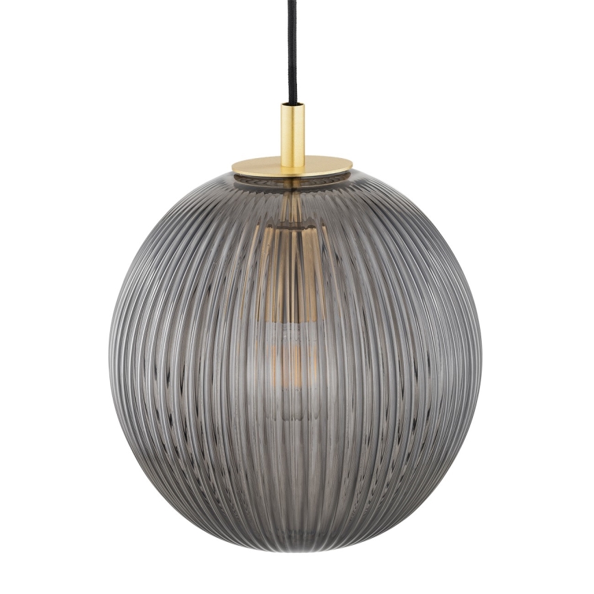 Argon 8513 - Κρεμαστό φωτιστικό οροφής PALOMA 1xE27/15W/230V διάμετρος 25 cm χρυσαφί/μαύρο