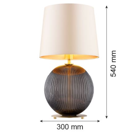 Argon 8538 - Eπιτραπέζια λάμπα HAMILTON 1xE27/15W/230V 54 cm κρεμ/μαύρο