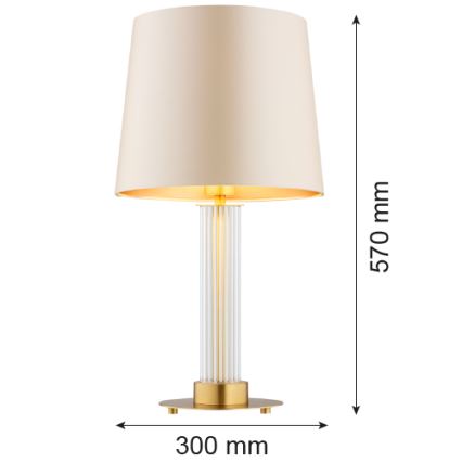 Argon 8541 - Eπιτραπέζια λάμπα HAMPTON 1xE27/15W/230V 57 cm μπεζ