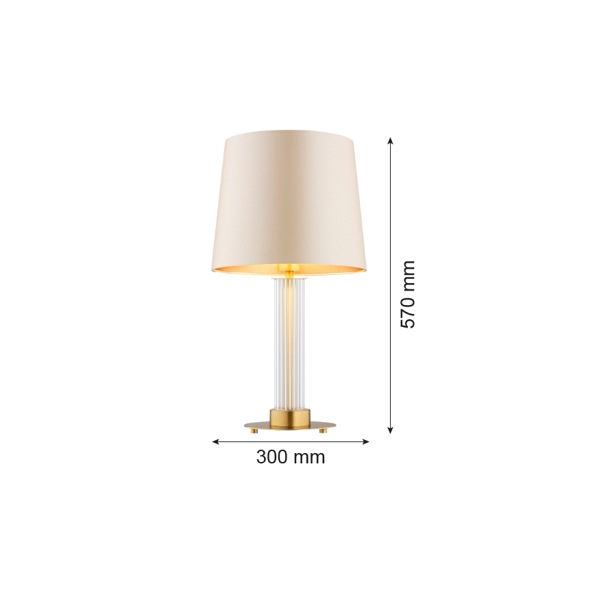 Argon 8541 - Eπιτραπέζια λάμπα HAMPTON 1xE27/15W/230V 57 cm μπεζ