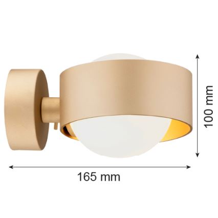 Argon 8567 - Επιτοίχιο φωτιστικό μπάνιου MASSIMO PLUS 1xG9/6W/230V IP44 χρυσαφί