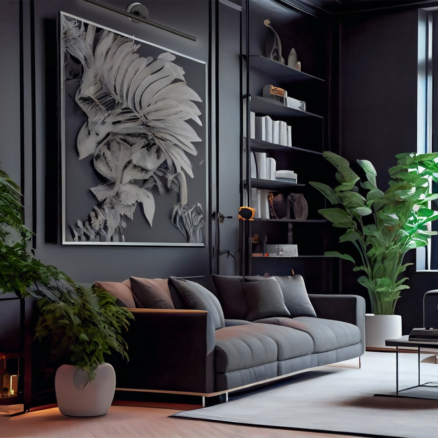 Argon 8597 - Φωτιστικό πίνακα LED MIRIAM LED/10,8W/230V 3000K 60 cm μαύρο