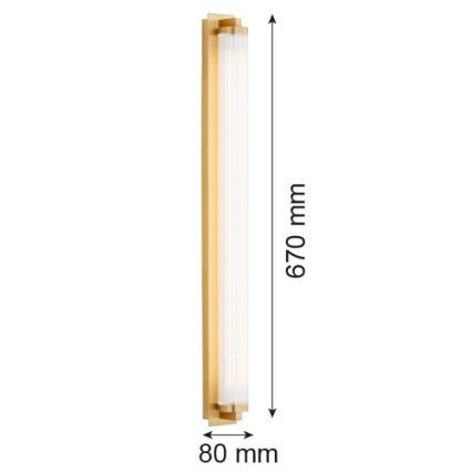 Argon 8622 - Φωτιστικό τοίχου LED HAMPTON LED/34W/230V 3000K ορείχαλκος