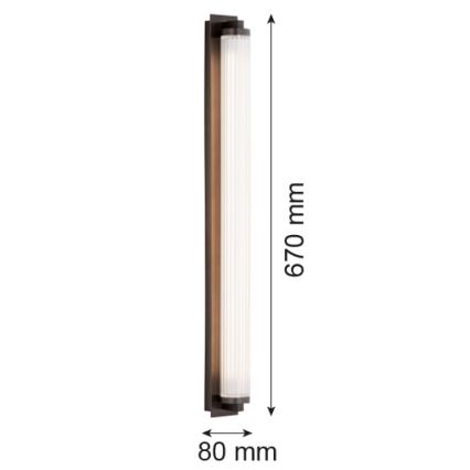 Argon 8623 - Φωτιστικό τοίχου LED HAMPTON LED/34W/230V 3000K μαύρο