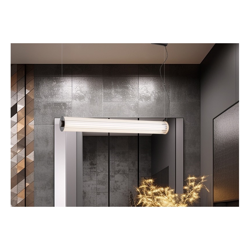 Argon 8625 -  Κρεμαστό φωτιστικό οροφής LED HAMPTON LED/90W/230V 3000K 120 cm μαύρο