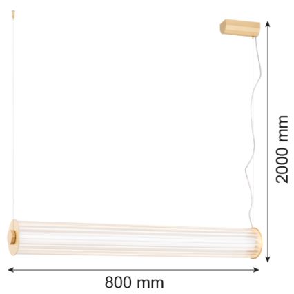 Argon 8627 -  Κρεμαστό φωτιστικό οροφής LED HAMPTON LED/60W/230V 3000K 80 cm ορείχαλκος