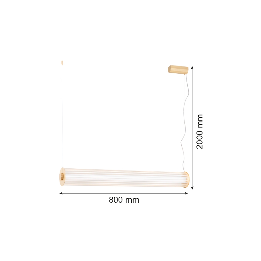 Argon 8627 -  Κρεμαστό φωτιστικό οροφής LED HAMPTON LED/60W/230V 3000K 80 cm ορείχαλκος