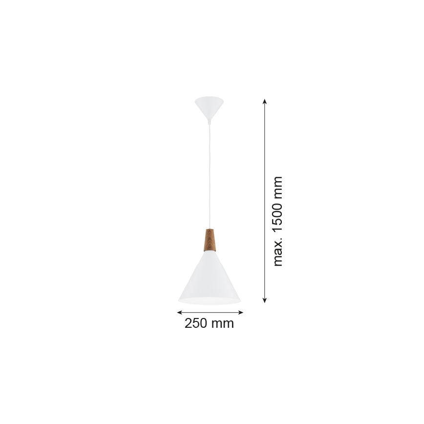 Argon 8630 - Κρεμαστό φωτιστικό οροφής KEGEL 1xE27/15W/230V λευκό