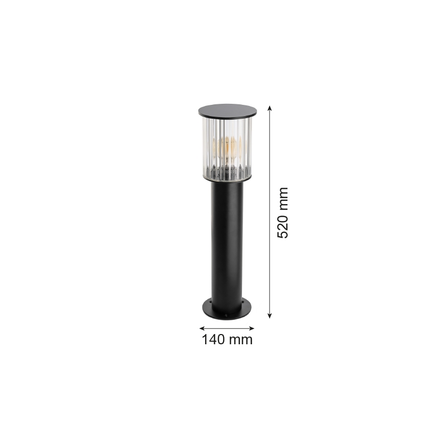 Argon 8749 - Λάμπα εξωτερικού χώρου NORFOLK 1xE27/15W/230V IP44 52cm μαύρο