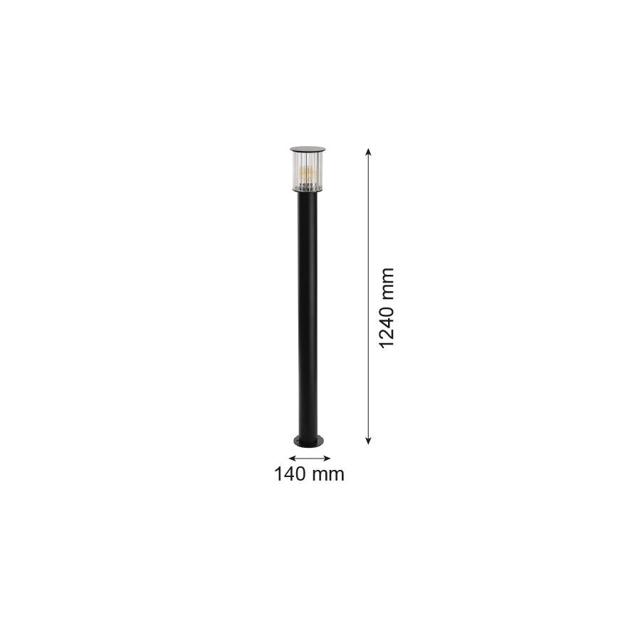 Argon 8750 - Λάμπα εξωτερικού χώρου NORFOLK 1xE27/15W/230V IP44 124cm μαύρο
