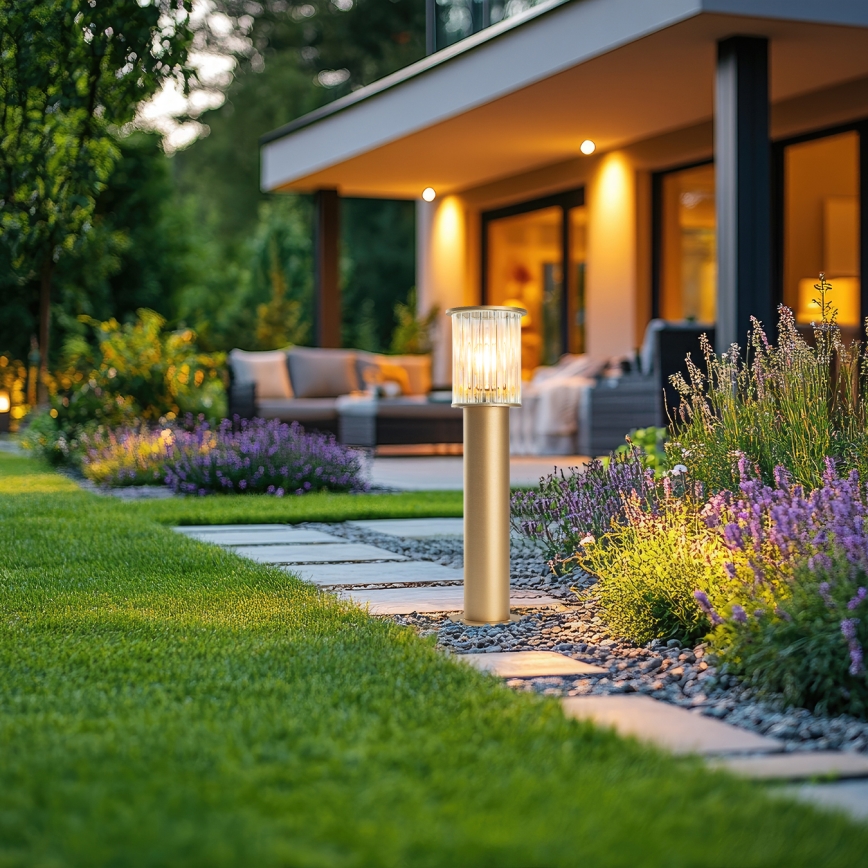 Argon 8753 - Λάμπα εξωτερικού χώρου NORFOLK 1xE27/15W/230V IP44 52cm χρυσό