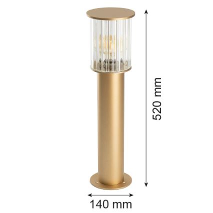 Argon 8753 - Λάμπα εξωτερικού χώρου NORFOLK 1xE27/15W/230V IP44 52cm χρυσό