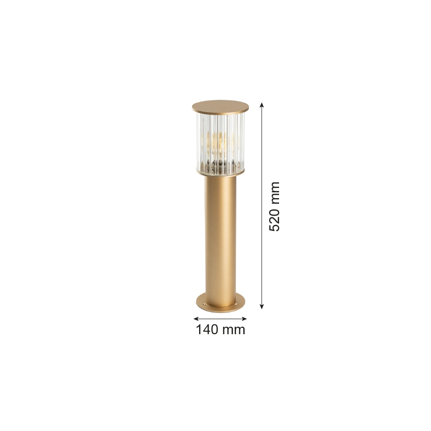 Argon 8753 - Λάμπα εξωτερικού χώρου NORFOLK 1xE27/15W/230V IP44 52cm χρυσό