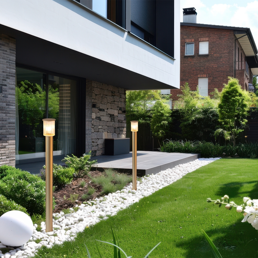 Argon 8754 - Λάμπα εξωτερικού χώρου NORFOLK 1xE27/15W/230V IP44 124cm χρυσό