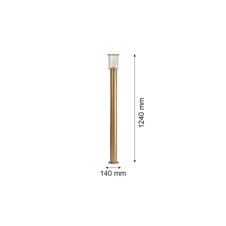 Argon 8754 - Λάμπα εξωτερικού χώρου NORFOLK 1xE27/15W/230V IP44 124cm χρυσό