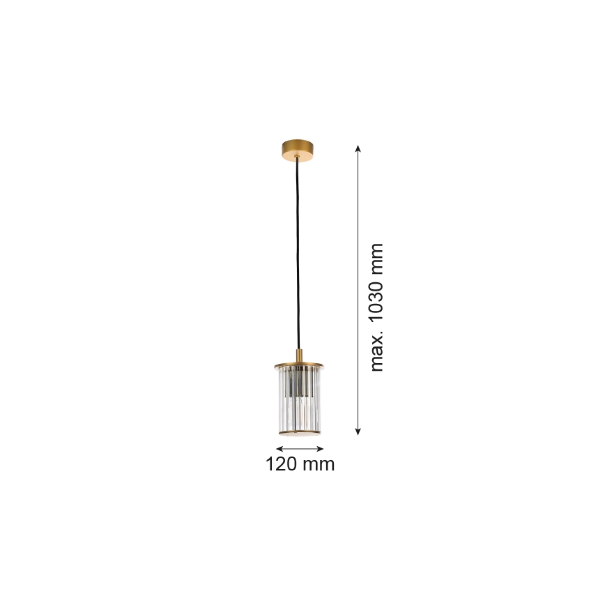 Argon 8755 - Κρεμαστό φωτιστικό οροφής εξωτερικού χώρου NORFOLK 1xE27/15W/230V IP44 χρυσό